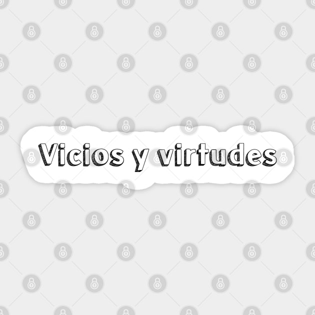 Vicios y virtudes / / Typography Design Sticker by Aqumoet